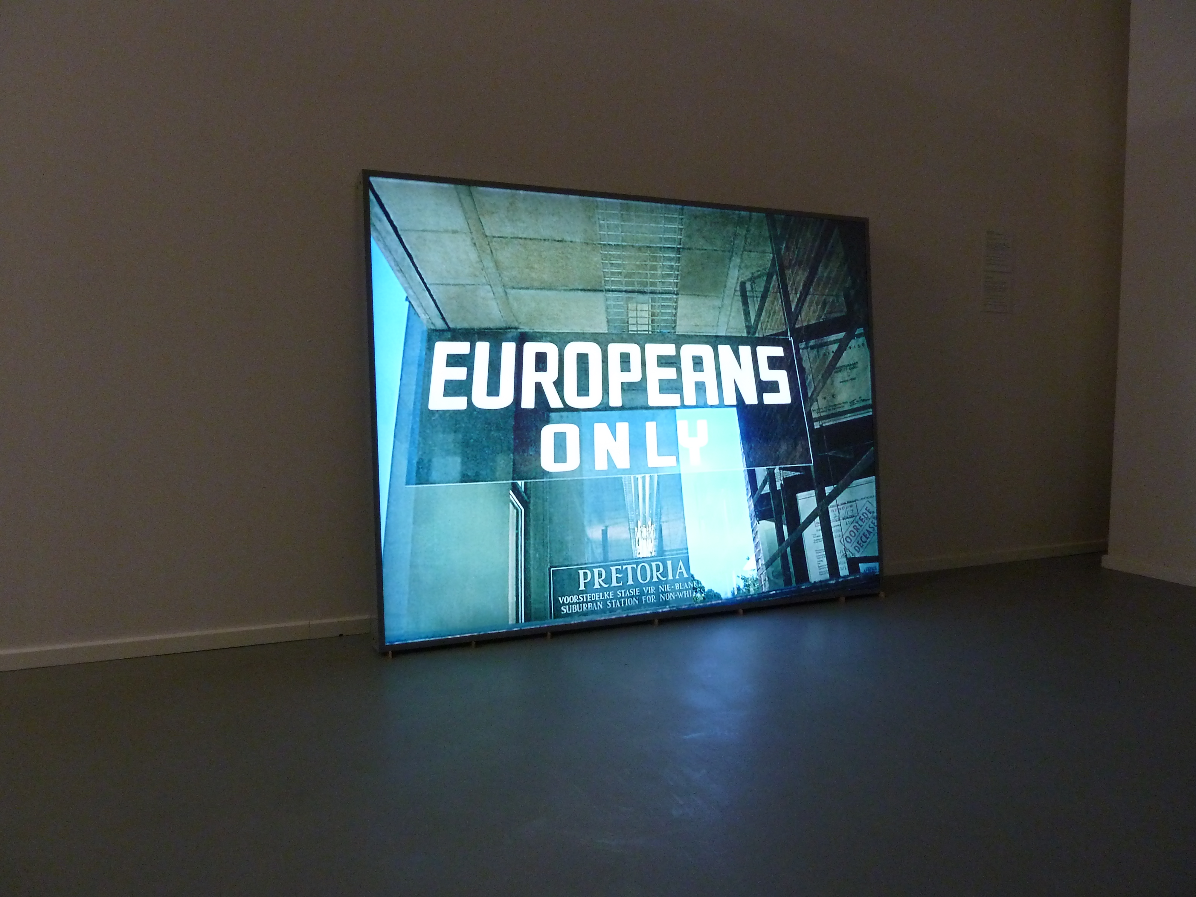 Europeans Only, 2012, Propaganda gallery (lightbox, 150 x 200 cm)